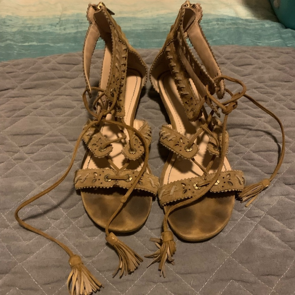 COACH Bella Lace-Up Sandals Size: 10